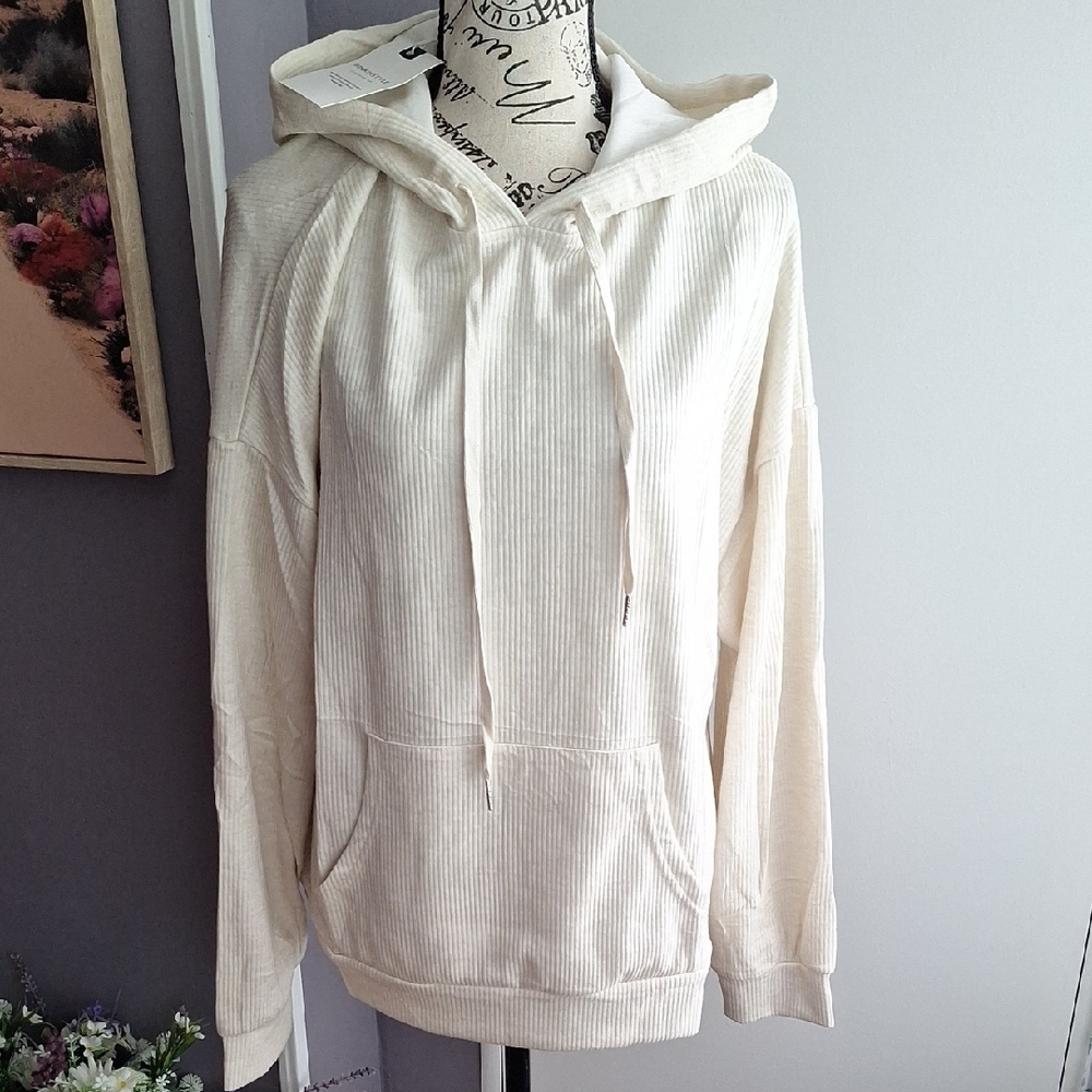 Cream Hooded Sweatshirt